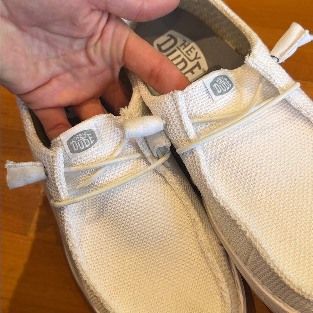 Hey Dude Wendy Stretch Sox White Slip-On Loafers womens 7 comfort walking shoes - Picture 13 of 14